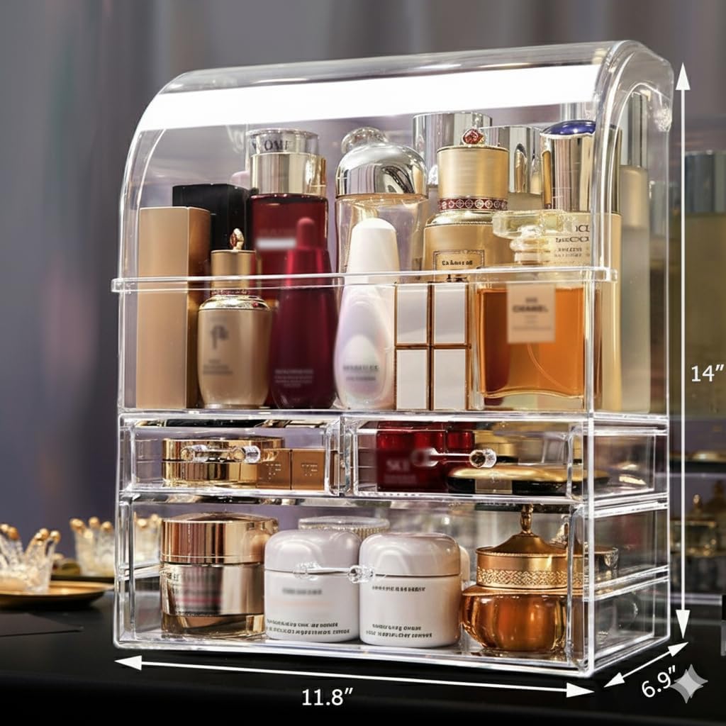 Large Acrylic Makeup Storage Case