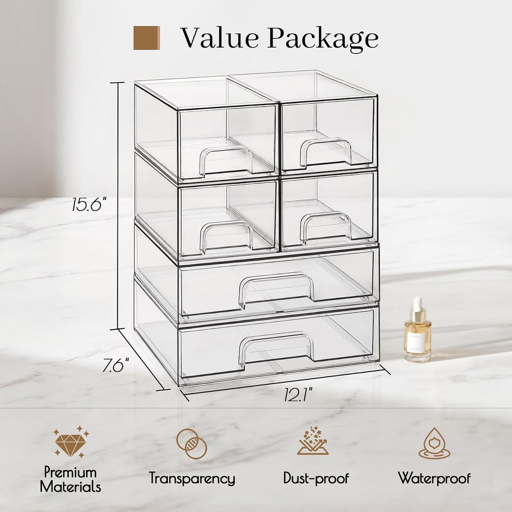 Stackable Acrylic Storage Drawers
