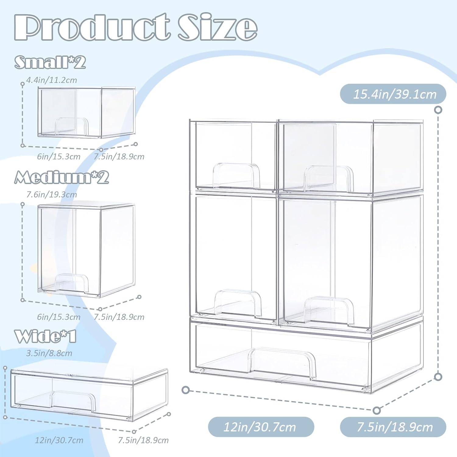 Acrylic Baby Bottle Storage Drawers