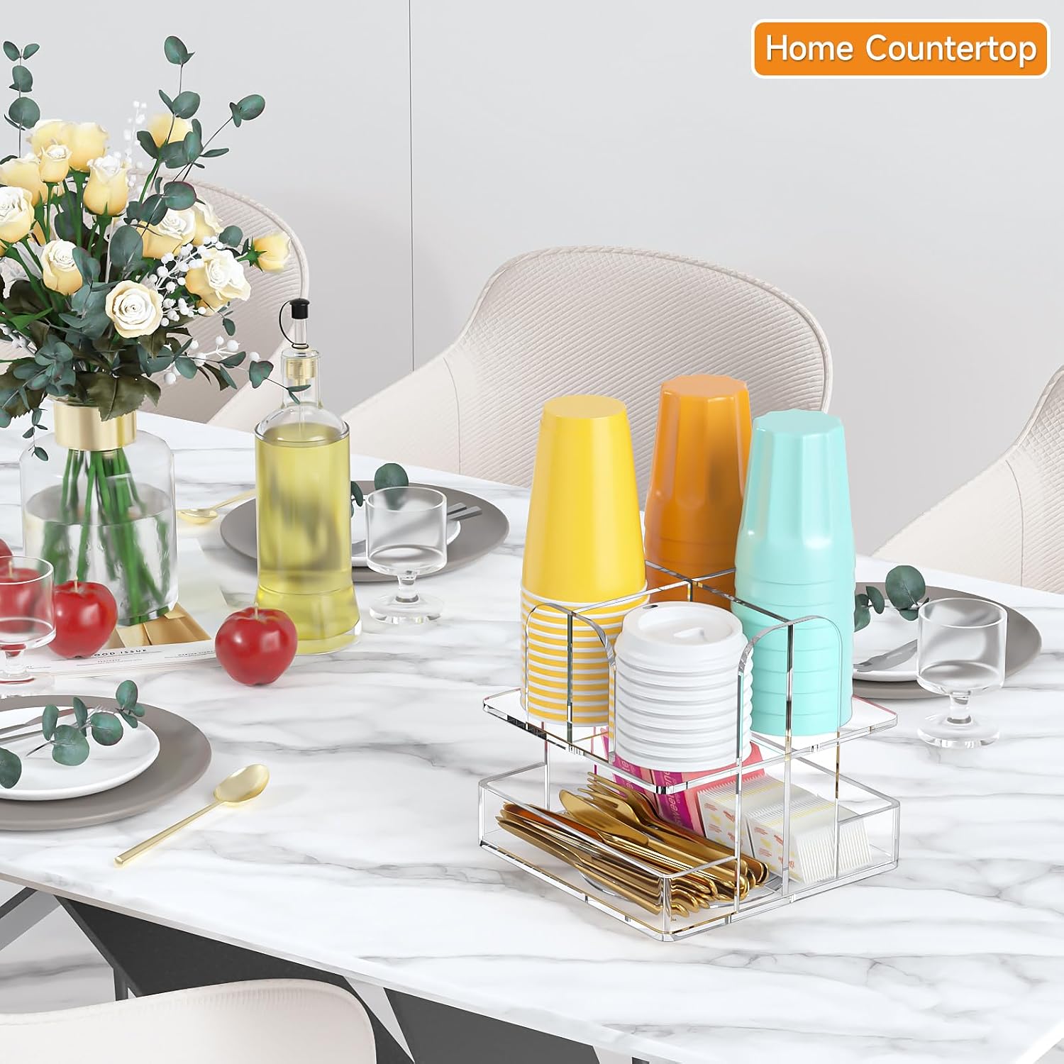 Rotatable Acrylic Cup Dispenser