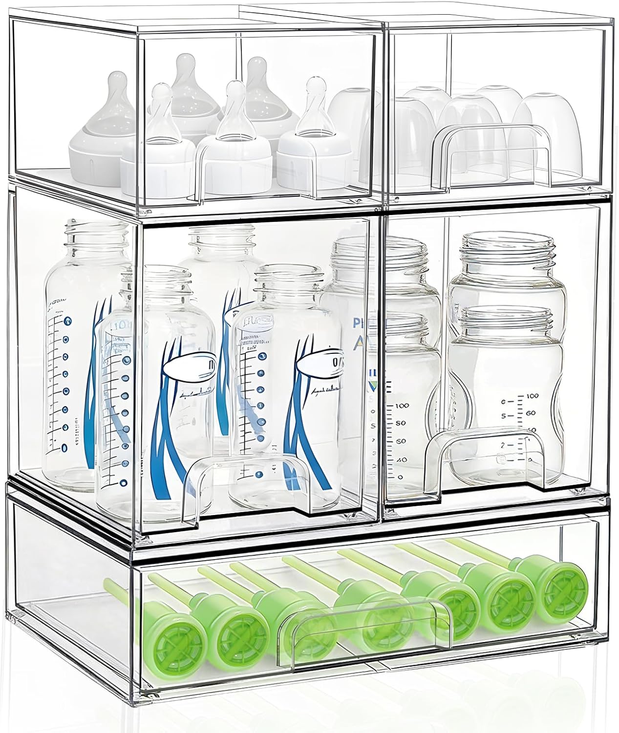 Acrylic Baby Bottle Storage Drawers