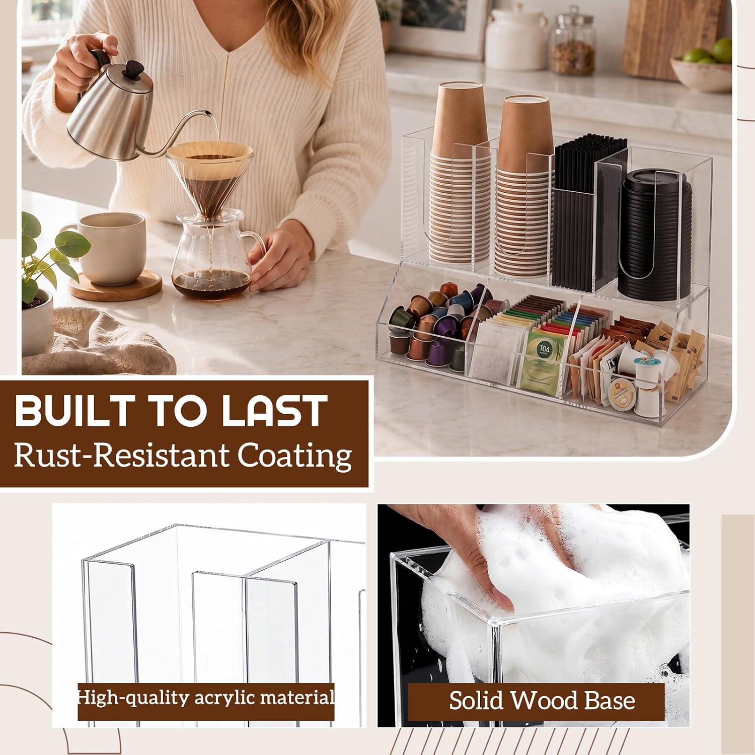 Adjustable Acrylic Cup Dispenser
