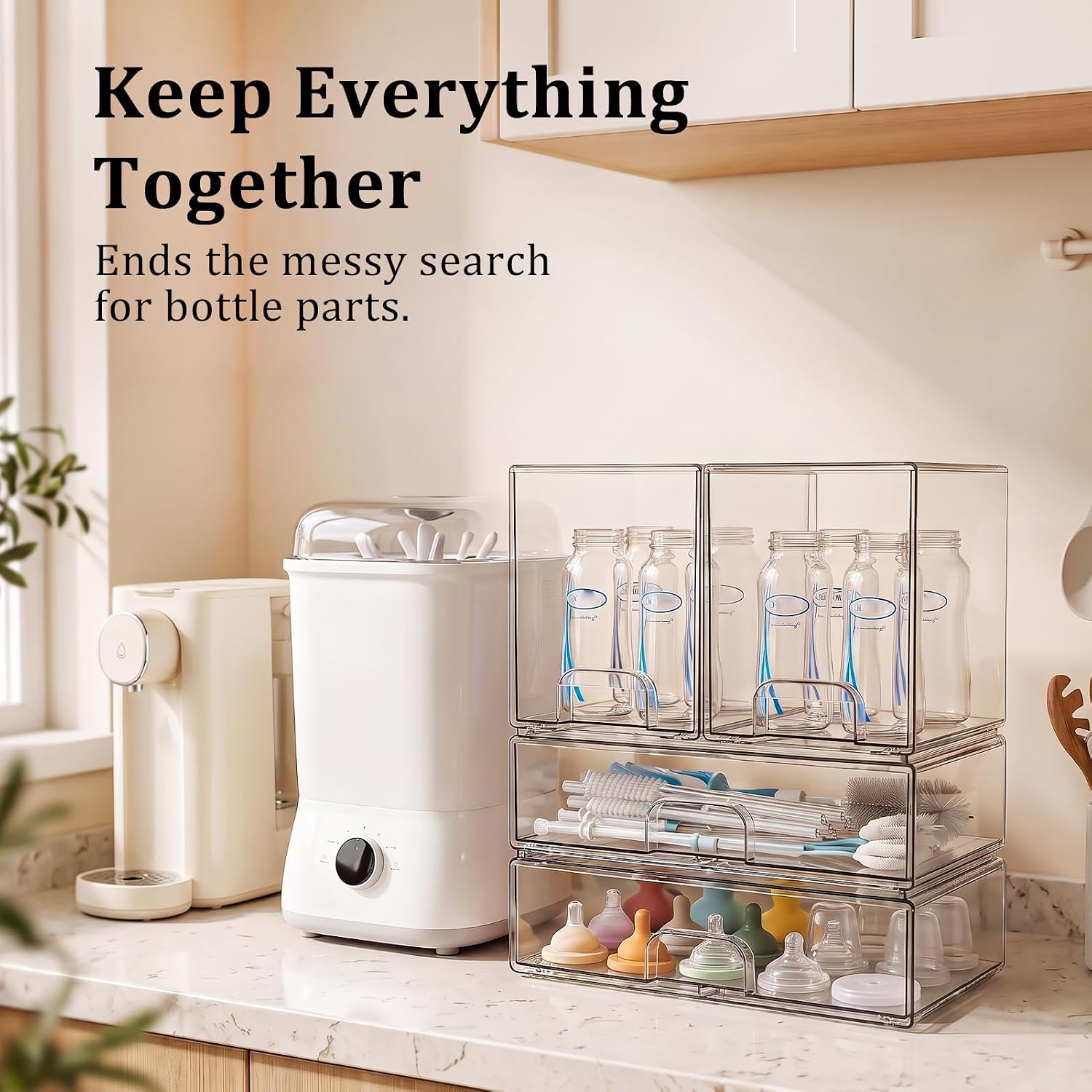 Stackable Acrylic Bottle Drawers