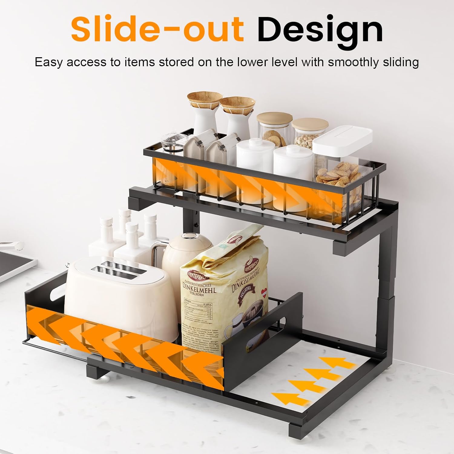 Heavy Duty Adjustable Under Sink Organizer