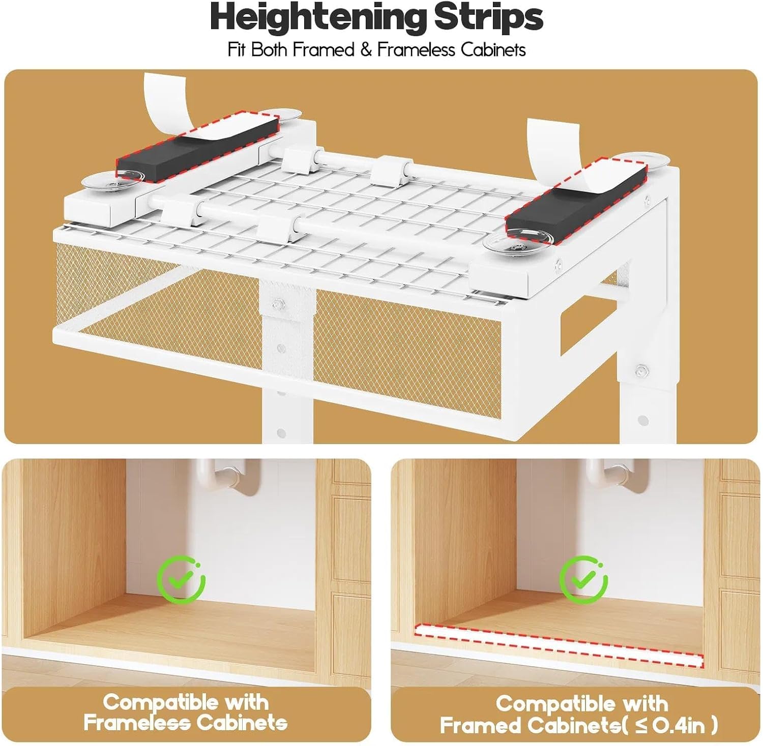 White Dual Pull Out Under Sink Organizer