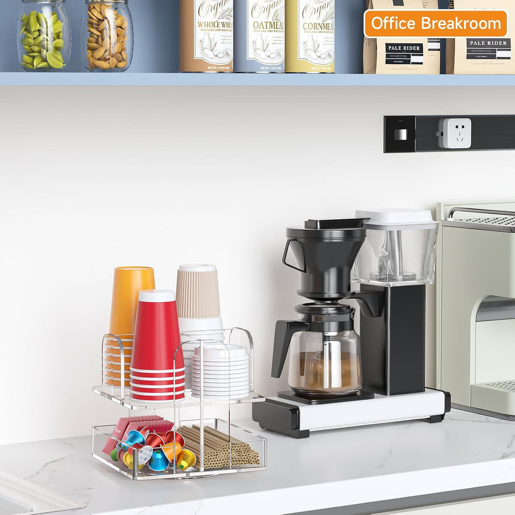 Rotatable Acrylic Cup Dispenser