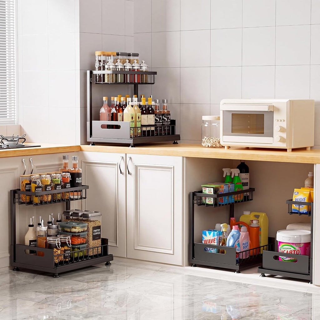 L-Shaped Heavy Duty Under Sink Organizer