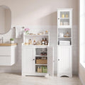 White Bathroom Storage Cabinet Set