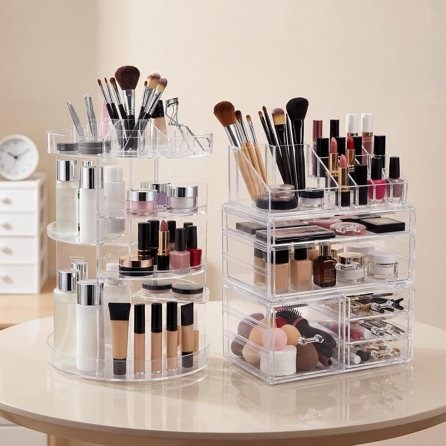Rotating Acrylic Makeup Organizer