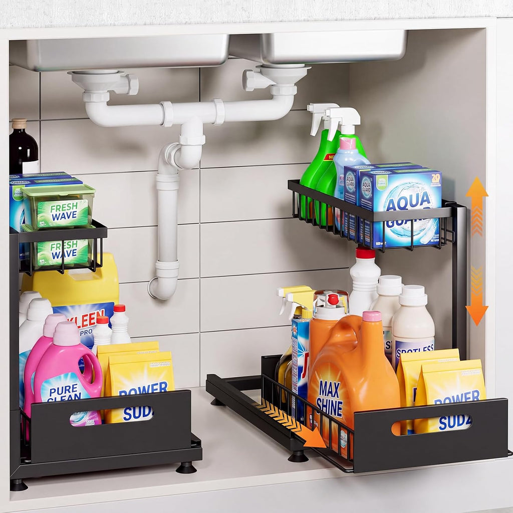 L-Shaped Heavy Duty Under Sink Organizer