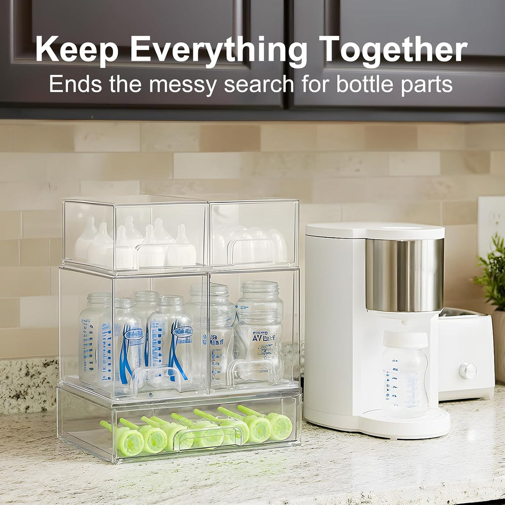 Acrylic Baby Bottle Storage Drawers