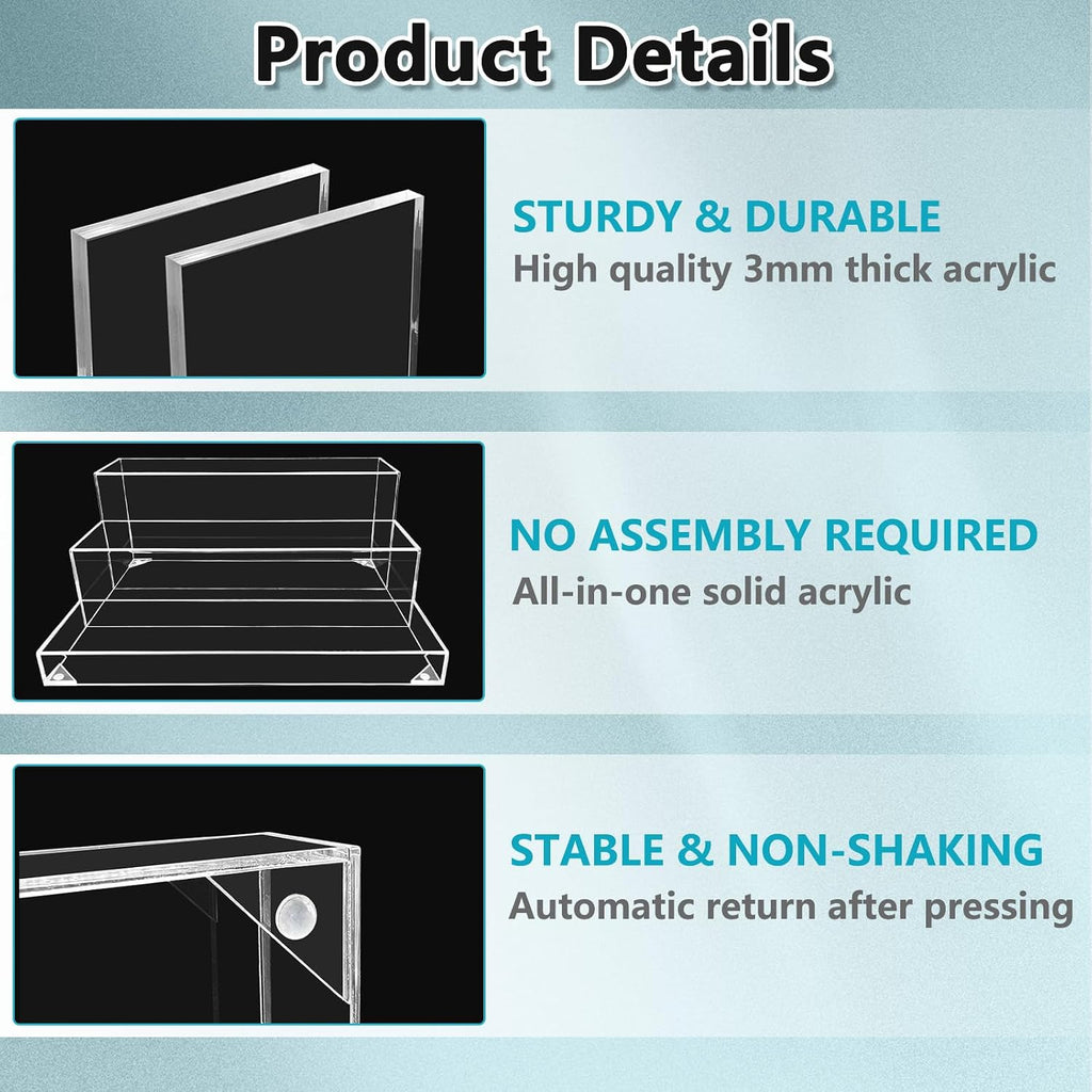 3-Tier Clear Acrylic Bar Shelf