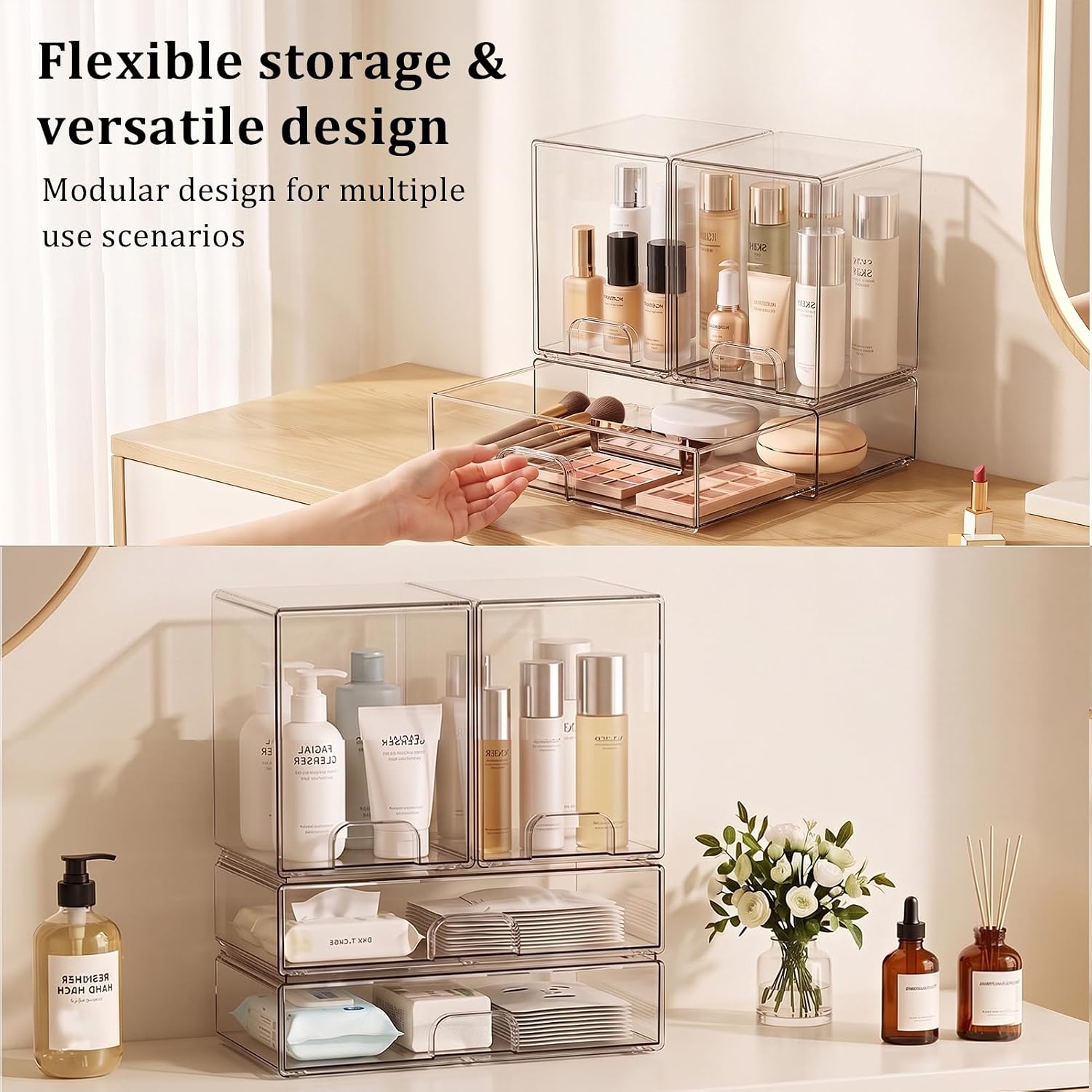 Stackable Acrylic Bottle Drawers