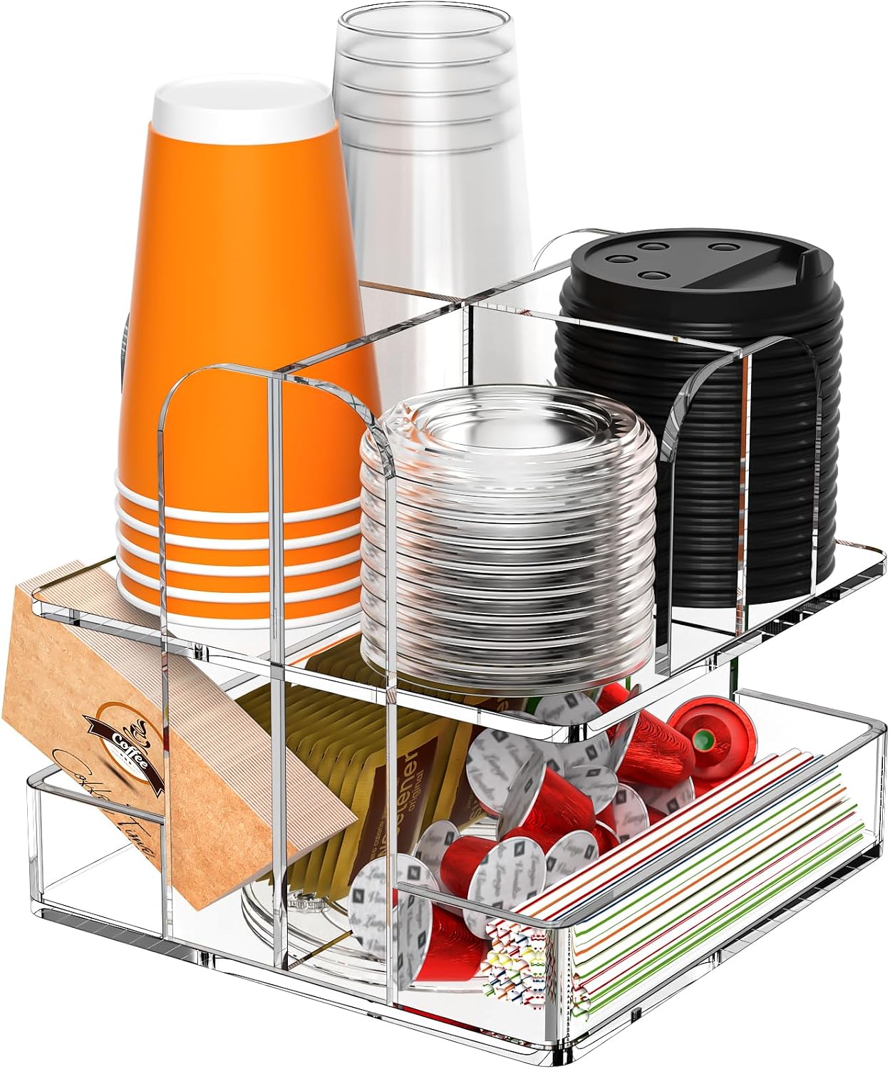 Rotatable Acrylic Cup Dispenser