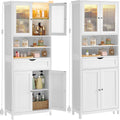 Cloud White LED Freestanding Storage Cabinet