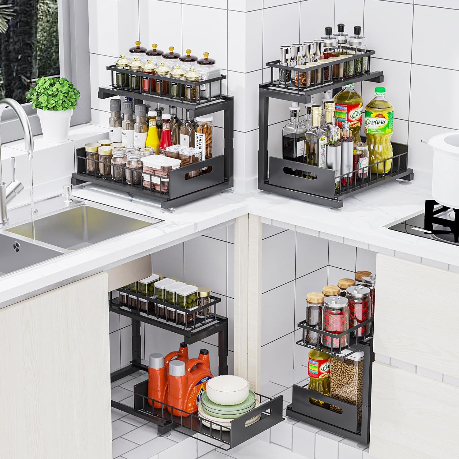 Heavy Duty Adjustable Under Sink Organizer