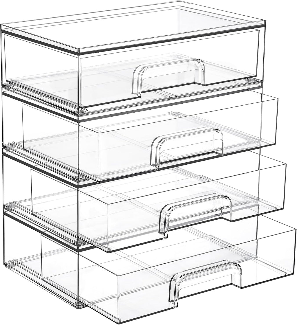 Stackable Acrylic Makeup Drawers