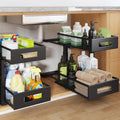 Black Dual Pull Out Mesh Under Sink Organizer