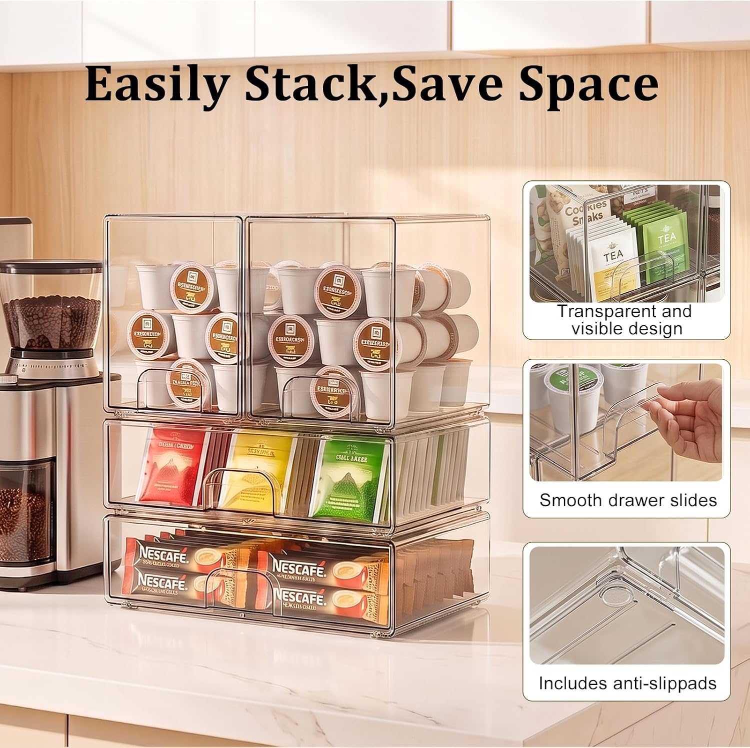 Stackable Acrylic Bottle Drawers