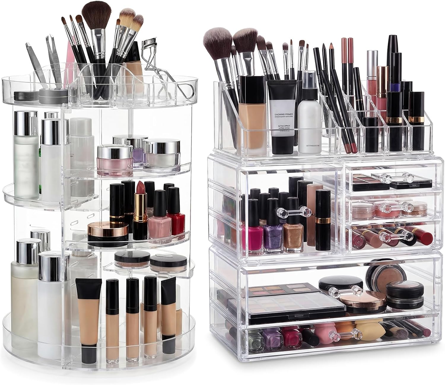 Rotating Acrylic Makeup Organizer