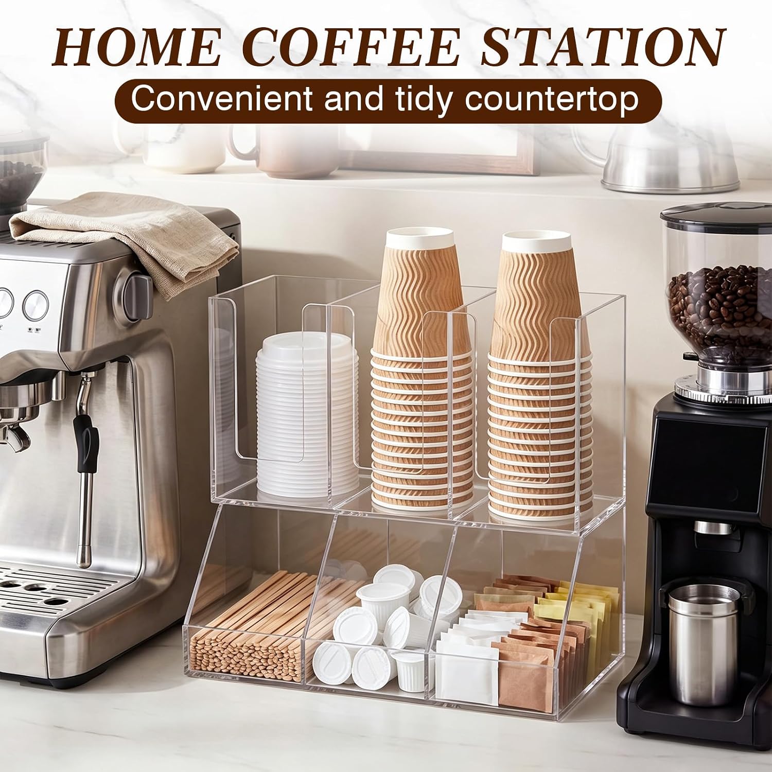 Acrylic Coffee Cup Lid Organizer