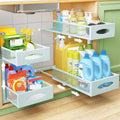 Blue Adjustable Mesh Under Sink Organizer