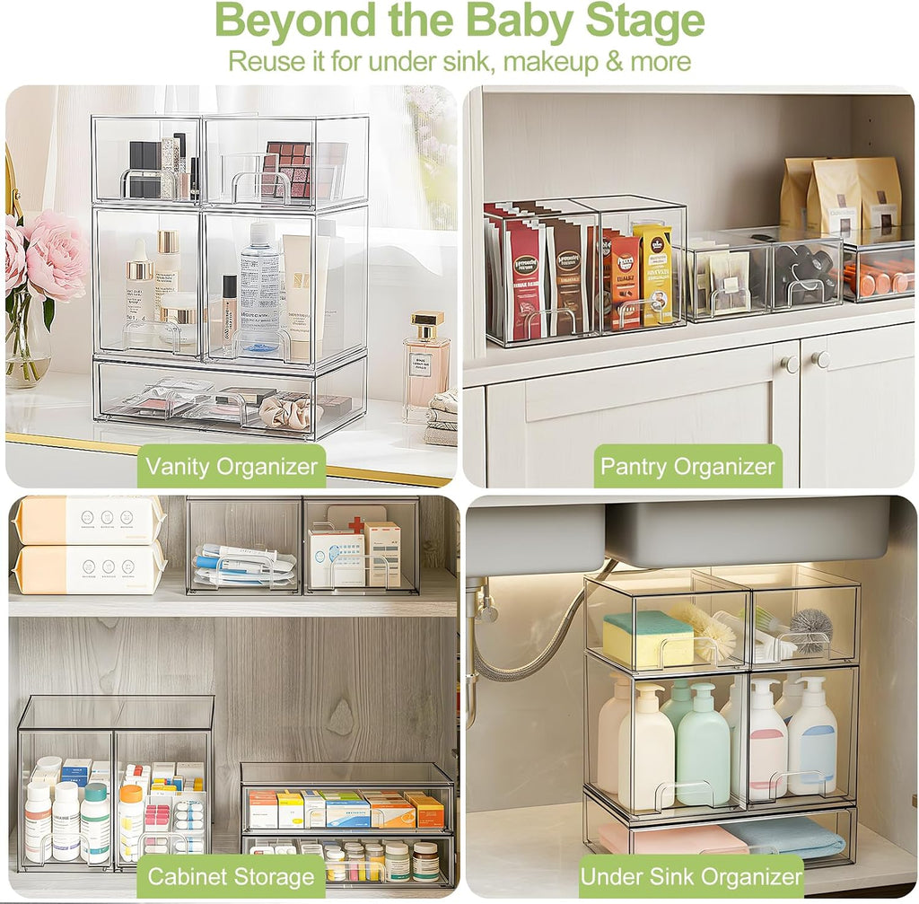 Acrylic Baby Bottle Storage Drawers