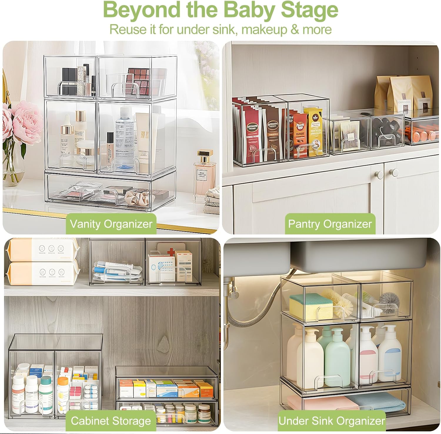 Acrylic Baby Bottle Storage Drawers