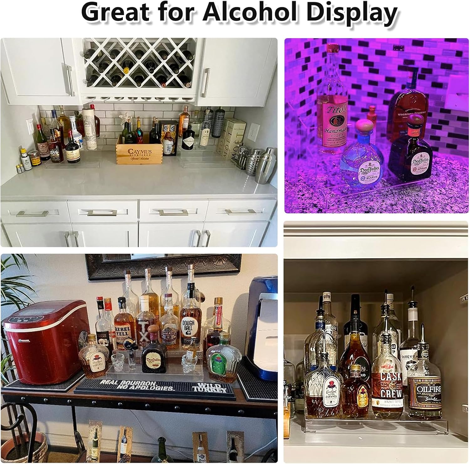 3-Tier Clear Acrylic Bar Shelf