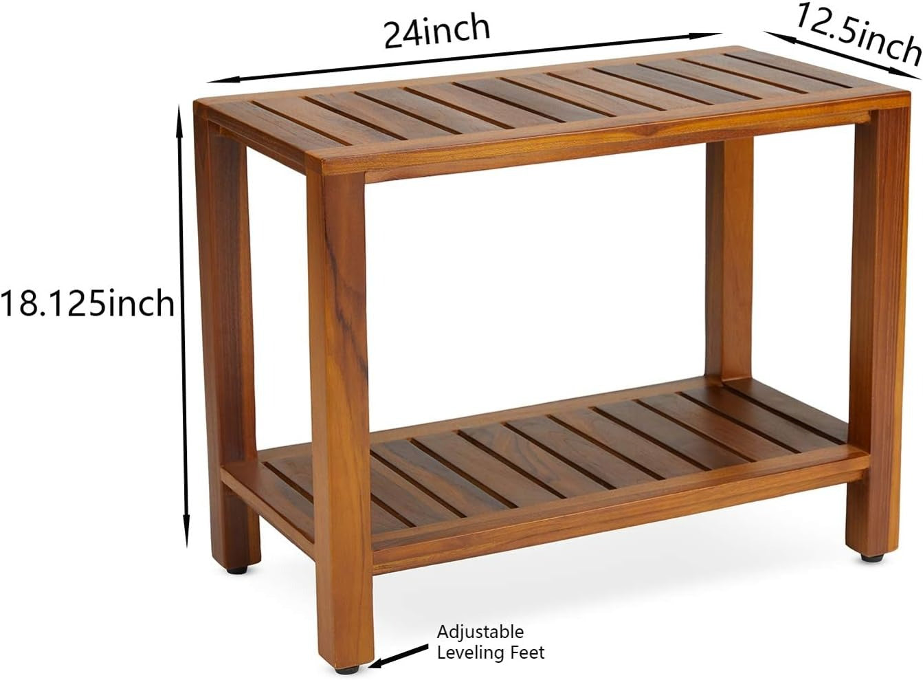 24 Inch Eske Fully Assembled Teak Shower Bench